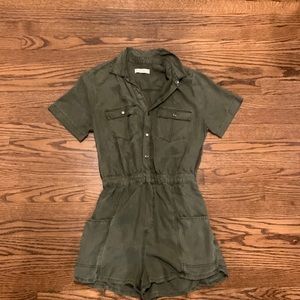 American Eagle army green romper